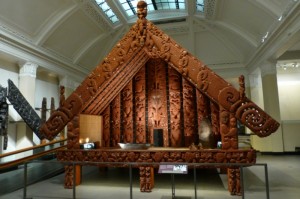 Maori huis in het Auckland Museum