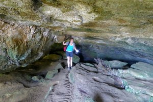 Jacqueline in Punakaiki Cave