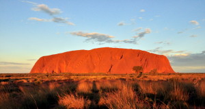 zonsondergang bij Uluru