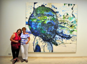 Prachtig schilderij waar Ankie en ik beiden van onder de indruk zijn in de Art Gallery of New South Wales.