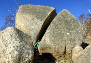 Ook hier hebben ze een gespleten rots