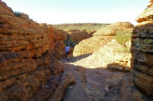 Jacqueline tijdens de Kings Canyon Rim Walk