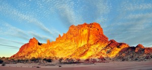 Rainbow Valley in de avondzon.