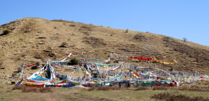 Sky burial site nabij Langmusi