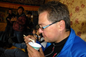 De yak yoghurt smaakt prima