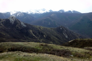 Op 4007 meter hoogte het uitzicht op de Xuebaoding Snow Mountain Peak