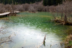 Een van de meertjes van het Erdao Lake deel van Munigou