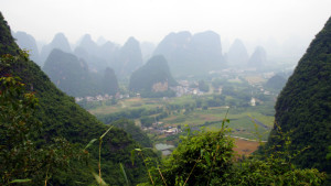 Een van de uitzichten vanaf Moonhill.