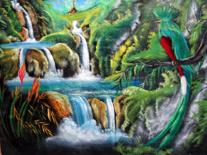 Muurschildering in Monteverde