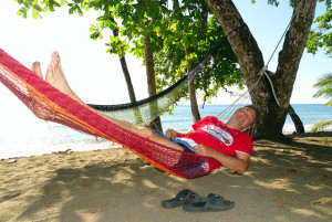 Lekker luieren in een hangmat...