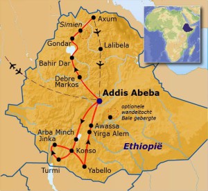 Route Ethiopië