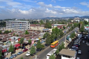 Zicht vanaf ons hotel