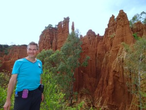 Remy in de New York canyon