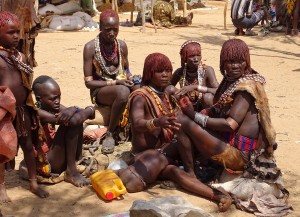 Hamar vrouwen op de markt