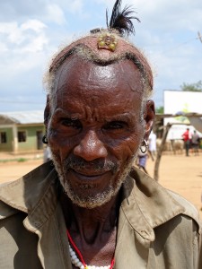 Een vriendelijke man op de markt