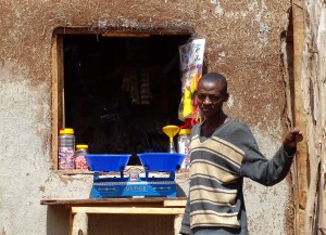 De plaatselijke snoepverkoper